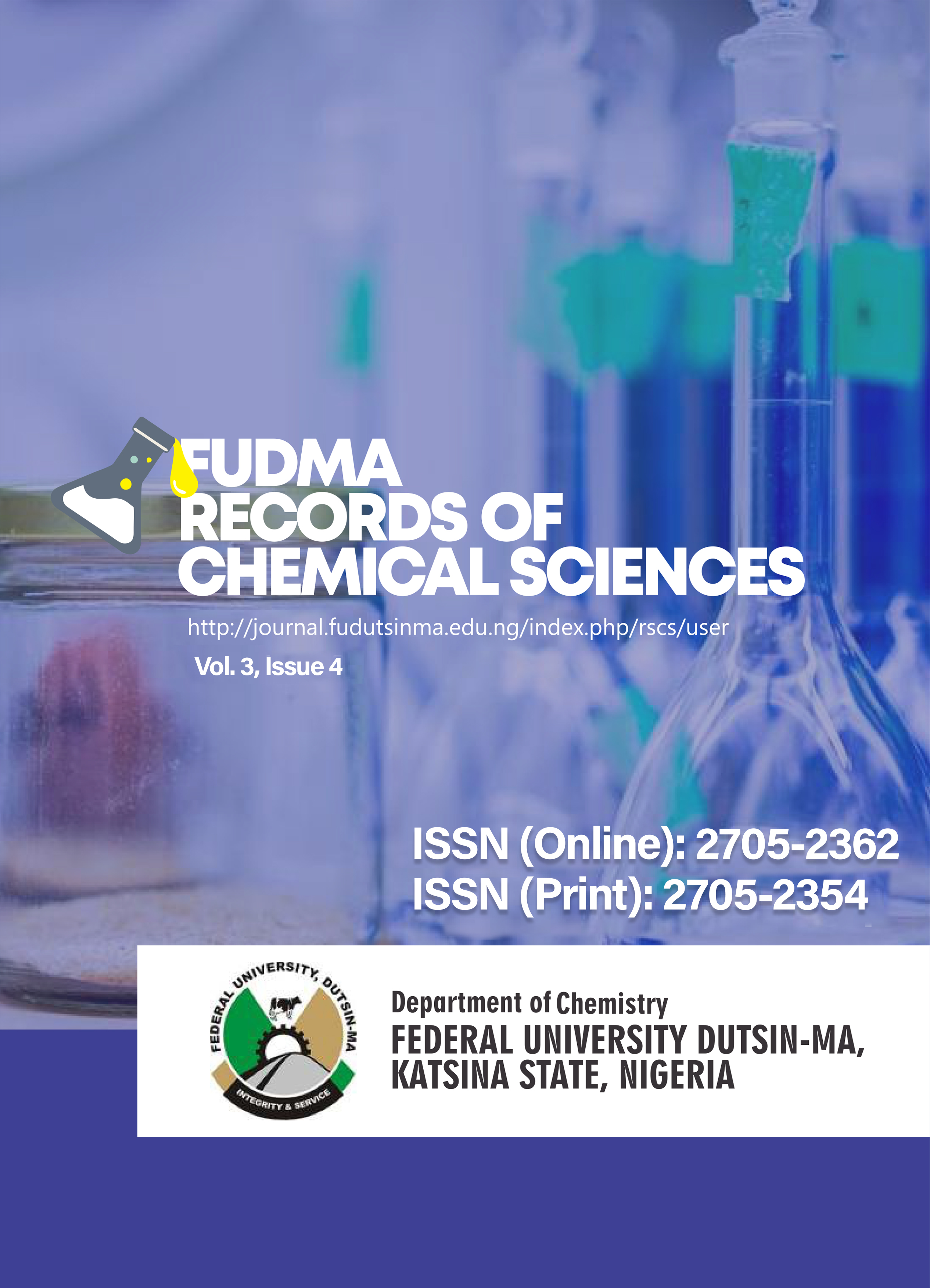 					View Vol. 3 No. 4 (2024): FUDMA Records of Chemical Sciences
				